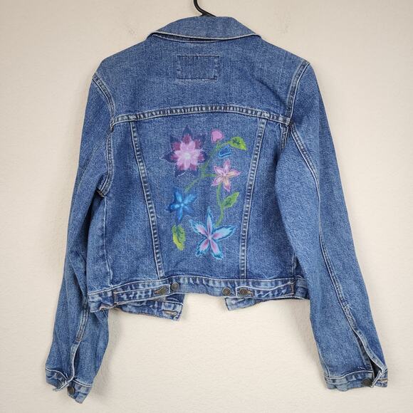 Vintage LEI Floral Denim Jacket - Picture 3 of 8